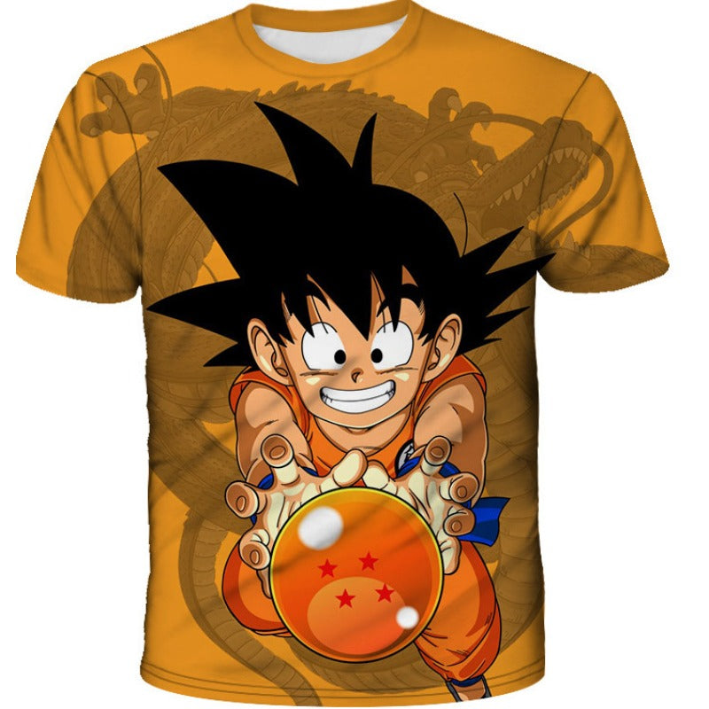 Men's Goku Digital Print Loose Casual T-shirt