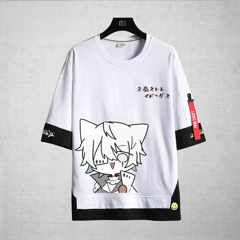 Chic Anime Cotton Loose Crew Neck T-Shirt