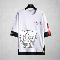 Chic Anime Cotton Loose Crew Neck T-Shirt