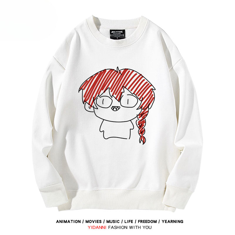 Anime Graffiti Crew Neck Sweatshirt