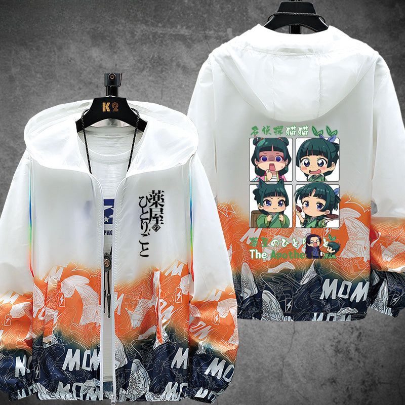 Girl's Anime Sunscreen Zipper Jacket