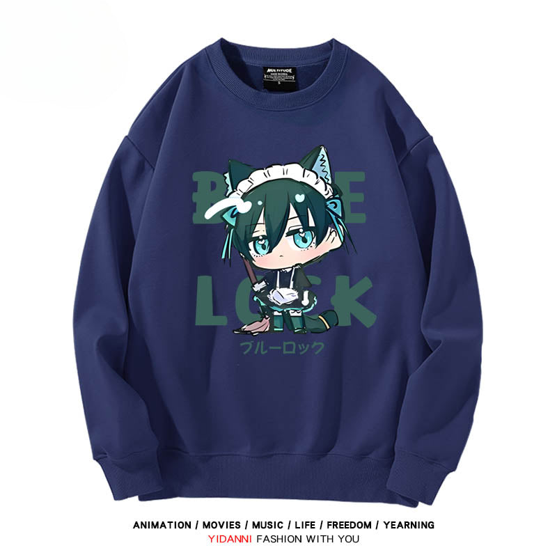 Cute Anime Pattern Crew Neck Sweatshirt