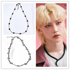 Chic Kpop Fashion Thin Chain Inlaid Necklace