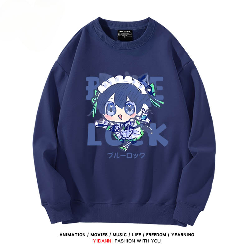 Cute Anime Pattern Crew Neck Sweatshirt