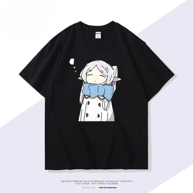 Cute Women's Anime Cotton Short-sleeved T-shirt