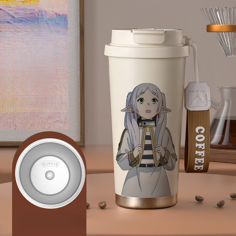 Anime Printed Coffee Thermos Cup