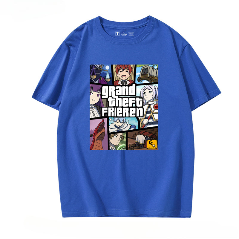 Men's and Women's Anime Cotton Short-sleeved T-shirt