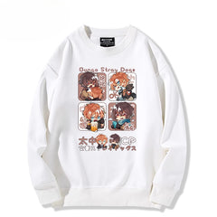 Casual Anime Dazai Graphic Loose Sweatshirt