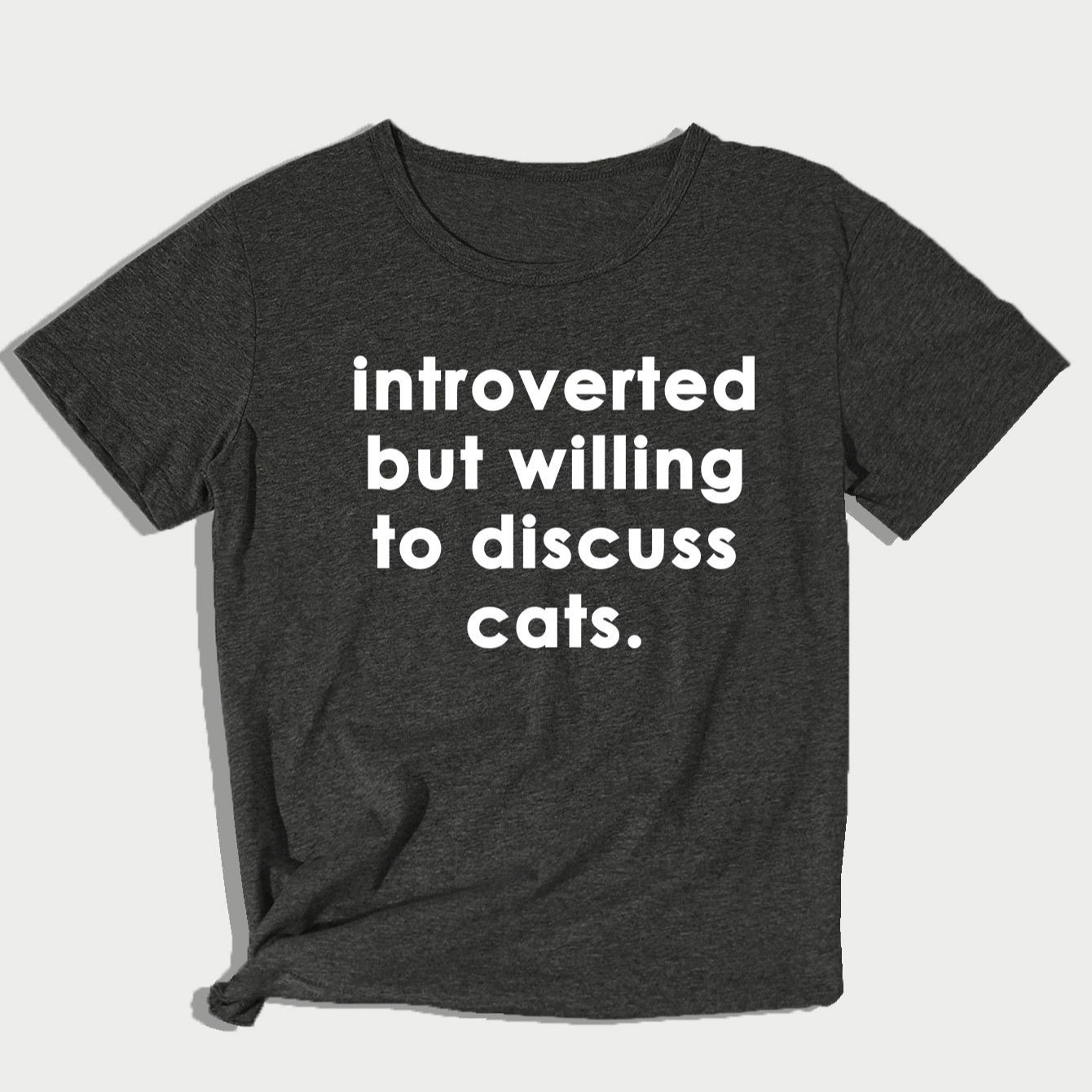 Introverted But Willing To Discuss Cats Graphic Tee