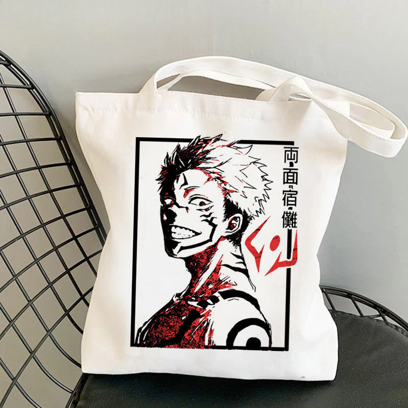 Casual Anime Printed Canvas Shoulder Bag