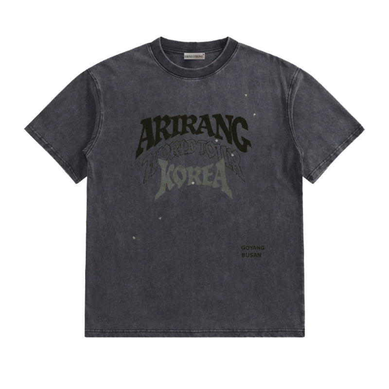 Jin ARIRANG TOUR KOREA Washed Short-sleeved T-shirt