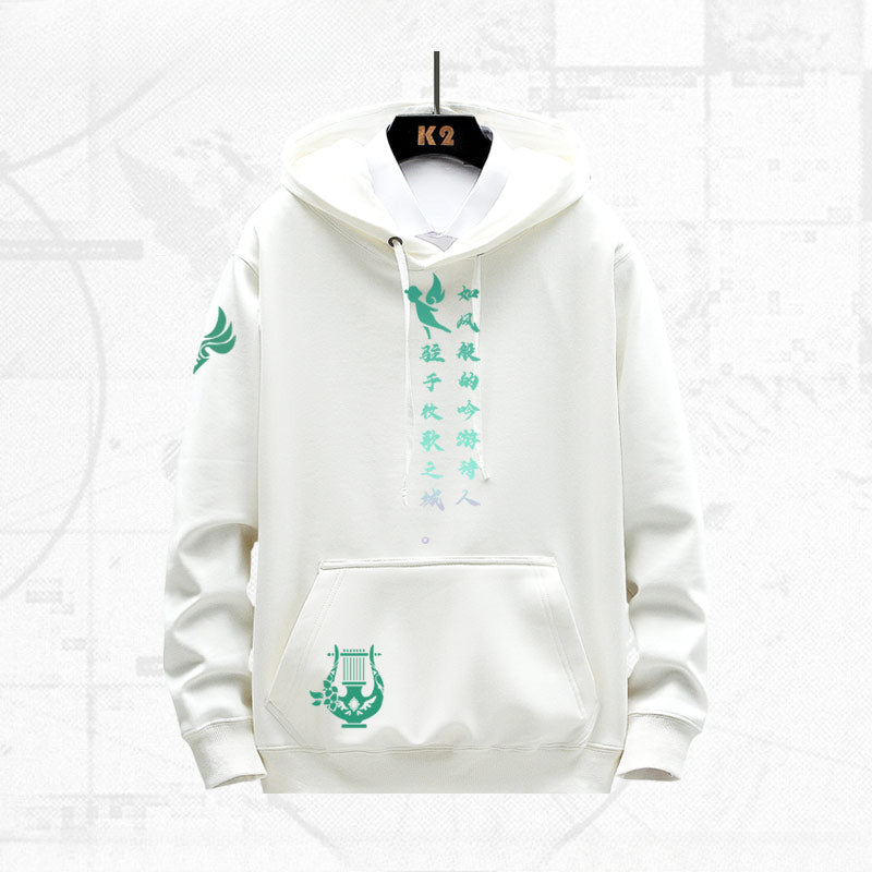 Unisex Game Venti Printed Loose Hoodie