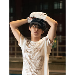 KEONHO Same Graffiti Print Short-sleeved T-shirt