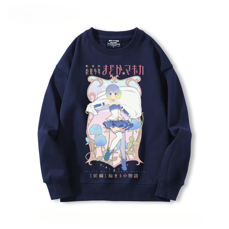 Cute Girls' Anime Crew Neck Sweatshirt
