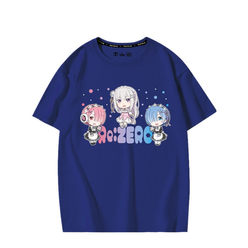 Unisex Anime Print Short Sleeve T-Shirt