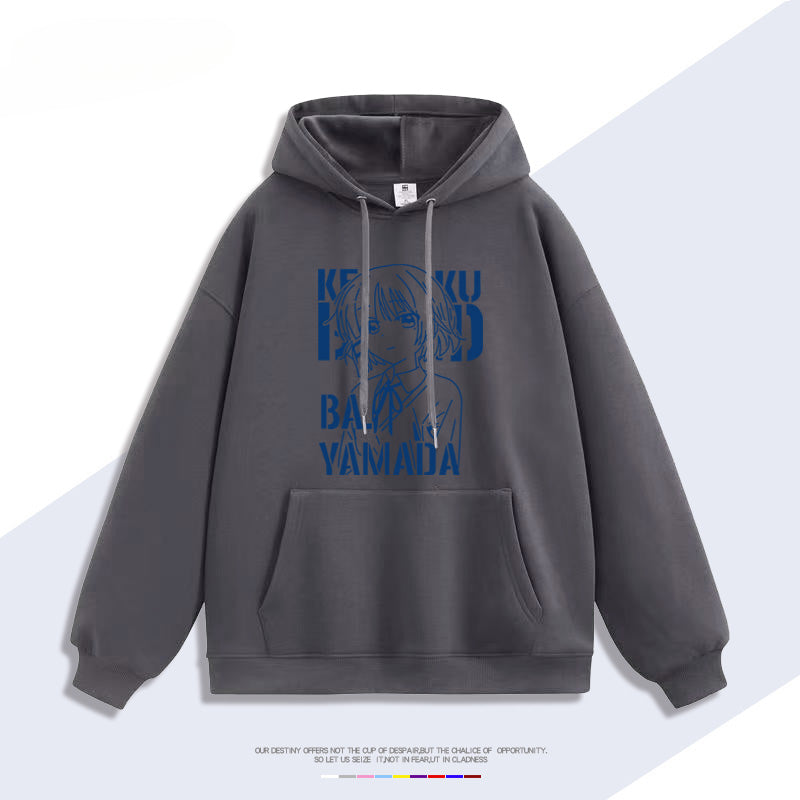 Casual Anime Yamada Print Hoodie