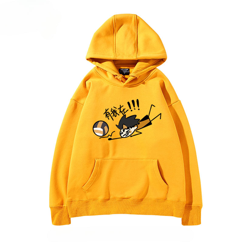 Women's Volleyball Anime Graphic Loose Hoodie
