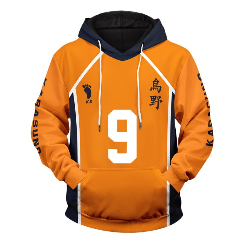 Unisex Karasuno 3D Print Pullover Cosplay Hoodie