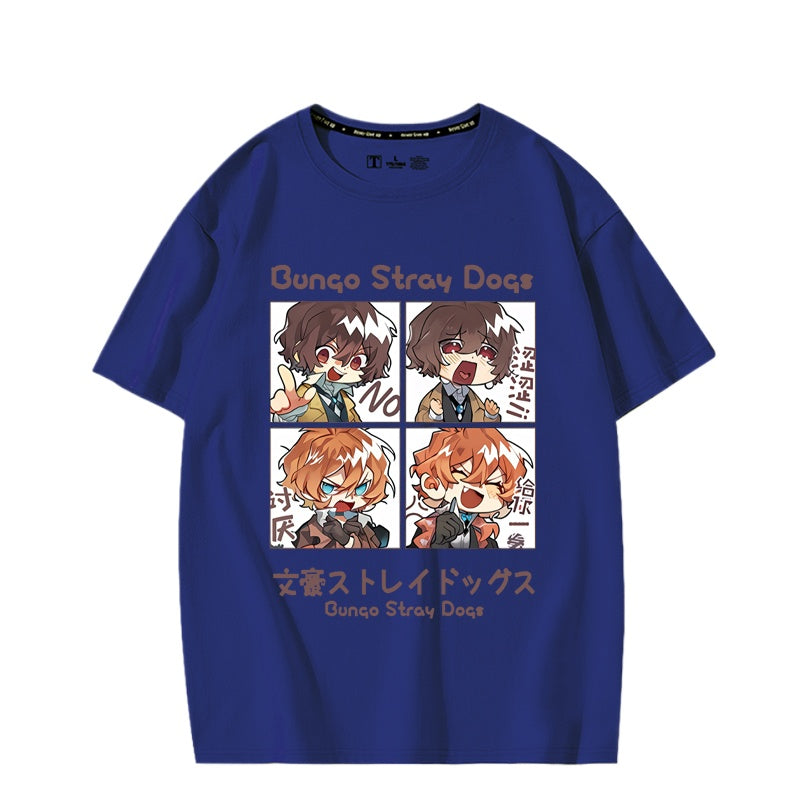 Unisex Anime Print Short-sleeved T-shirt