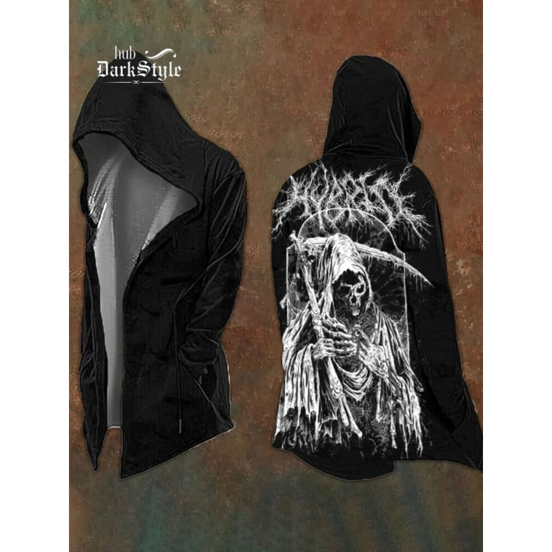 Retro Men's Digital Print Loose Hooded Jacket