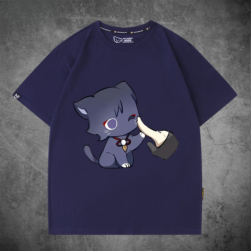 Unisex Game Cat Cotton Short-sleeved T-shirt
