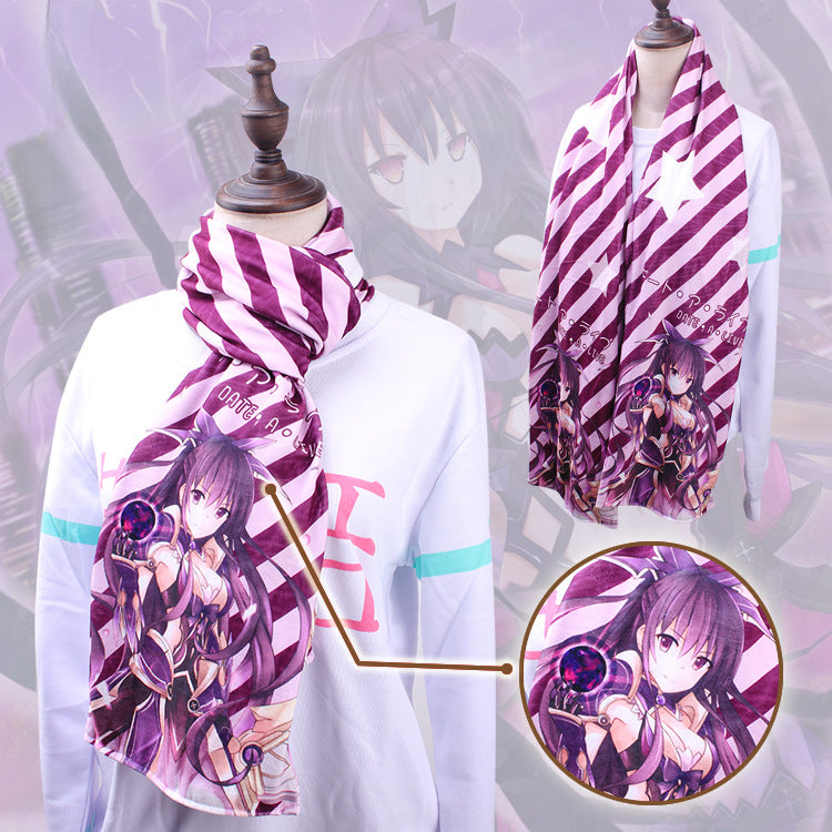 Trendy Anime Warm Velvet Scarf