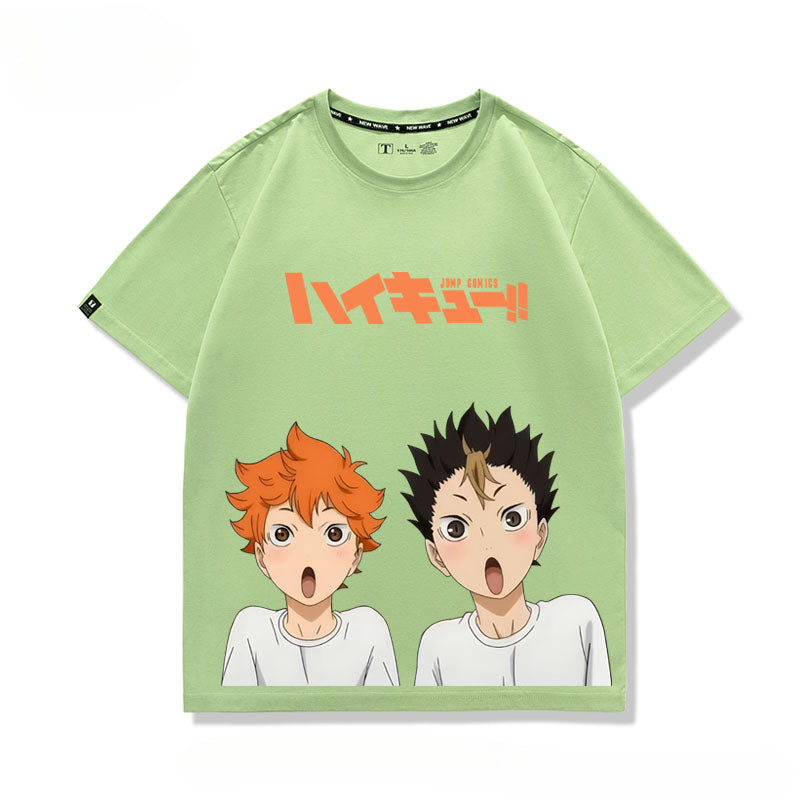 Unisex Anime Pattern Cotton Short Sleeve T-Shirt