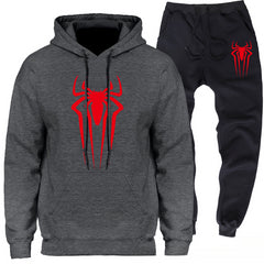 Casual Men's Spider Hoodie and Pants Co-ords Sportswear