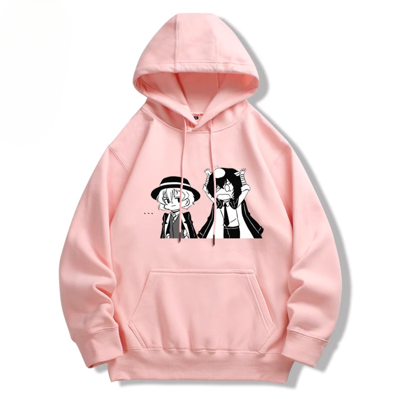 Unisex Dazai Anime Printed Pullover Hoodie