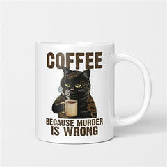 Cat Drink Coffee Ceramic Mug