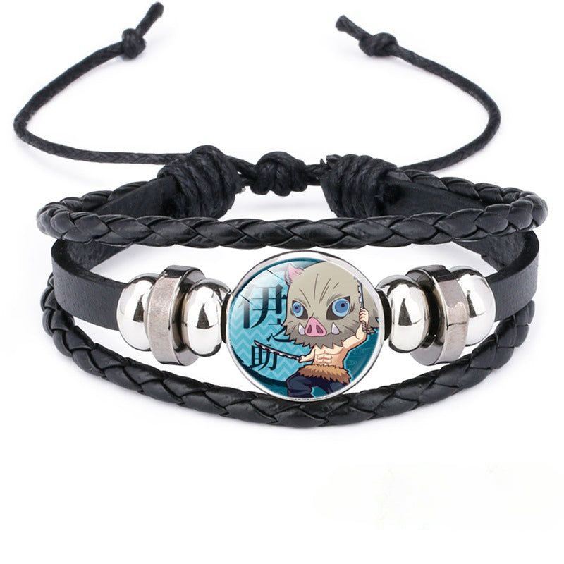 Anime Cowhide Adjustable Bracelet