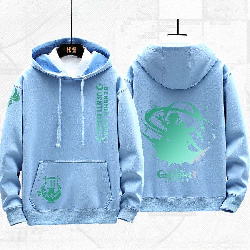 Unisex Game Venti Printed Loose Hoodie