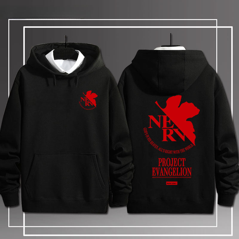 Unisex Anime EVA NERV Printed Hoodie