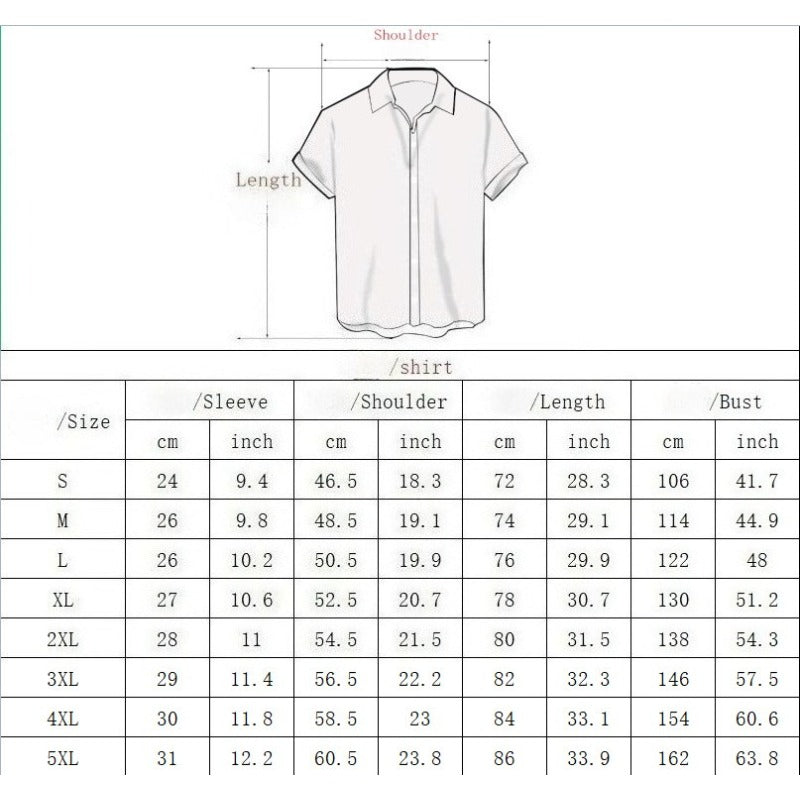 Men's Anime Digital Print COS Collar Shirt