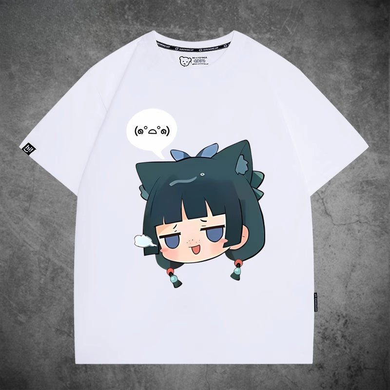 Casual Anime Pattern Cotton Short Sleeve T-Shirt
