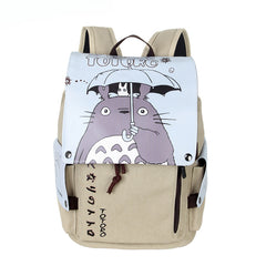 Trendy Anime Printed Canvas Backpack