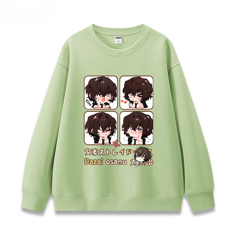 Unisex Anime Crew Neck Cotton Sweatshirt
