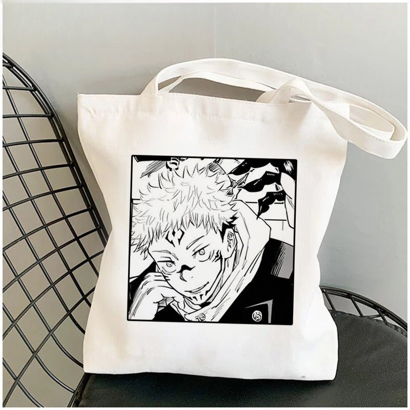 Casual Anime Printed Canvas Shoulder Bag