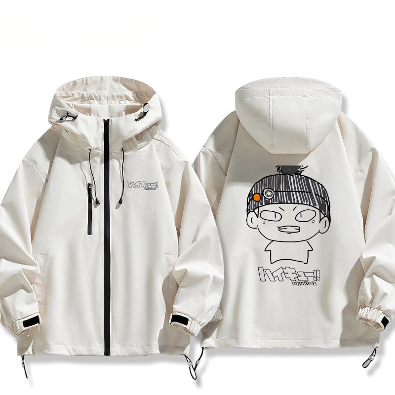 Unisex Anime Funny Graphic Zipper Thin Jacket