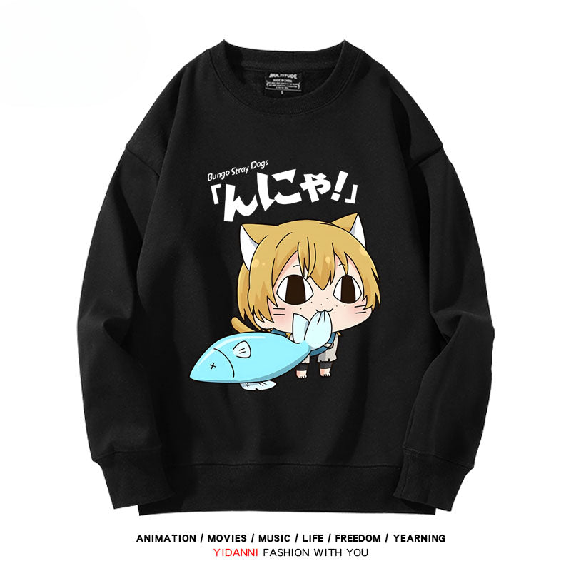 Cute Anime Printed Crew Neck Sweatshirt