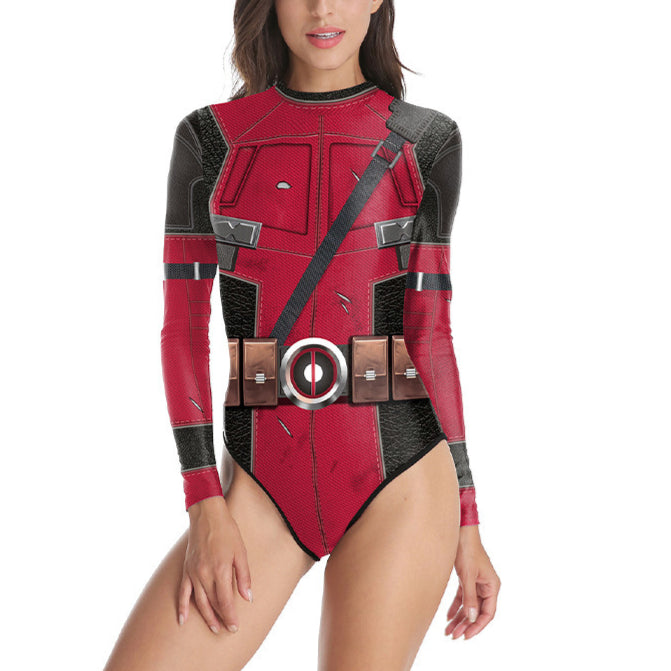 Deadpool Wolverine Cos Swimsuit Tights