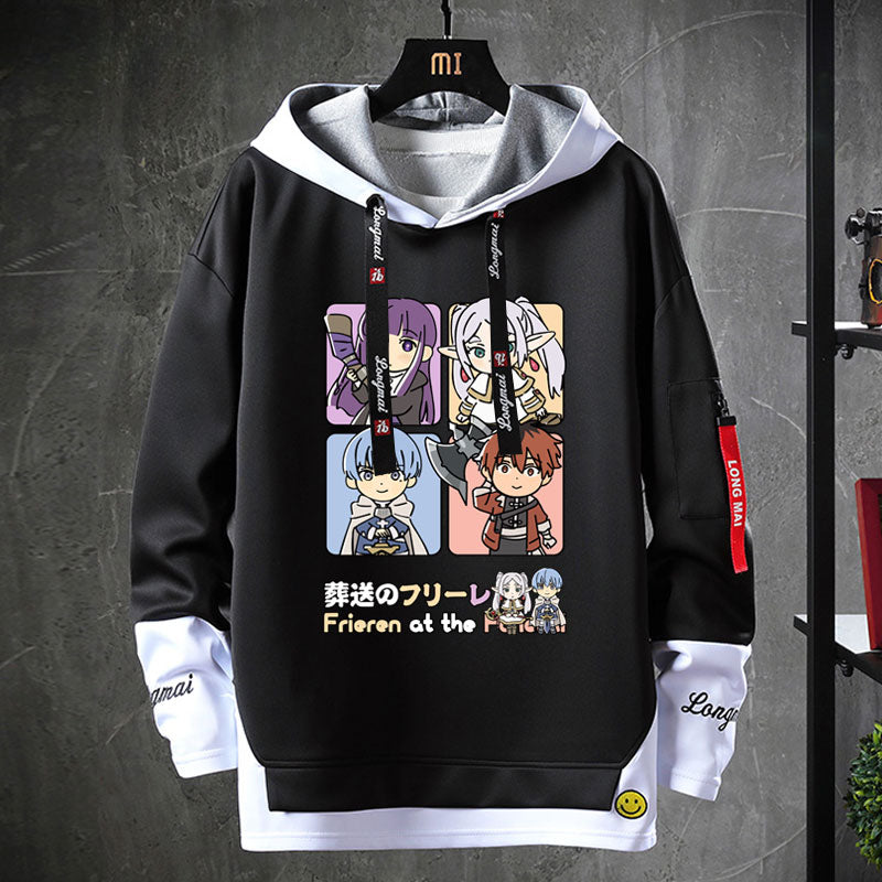 Unisex Anime Graphic Print Loose Hoodie