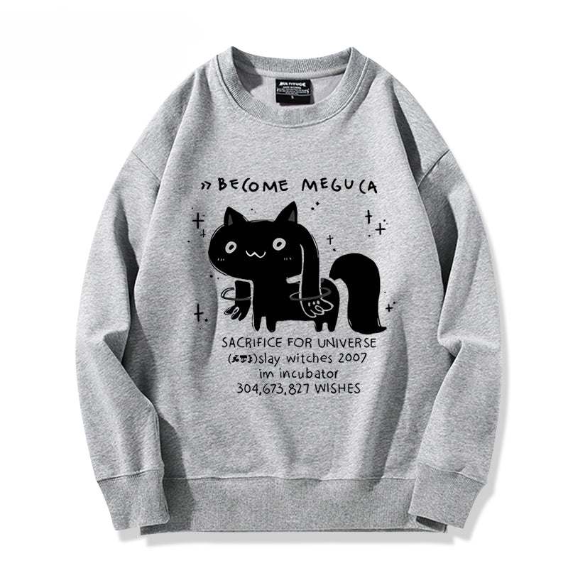 Trendy Girls Anime Crew Neck Sweatshirt