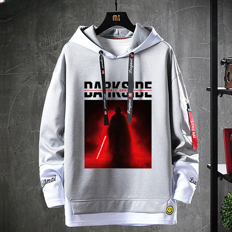 Unisex Darth Vader Print Pullover Hoodie