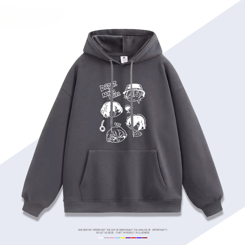 Dazai Anime Graphic Print Loose Hoodie