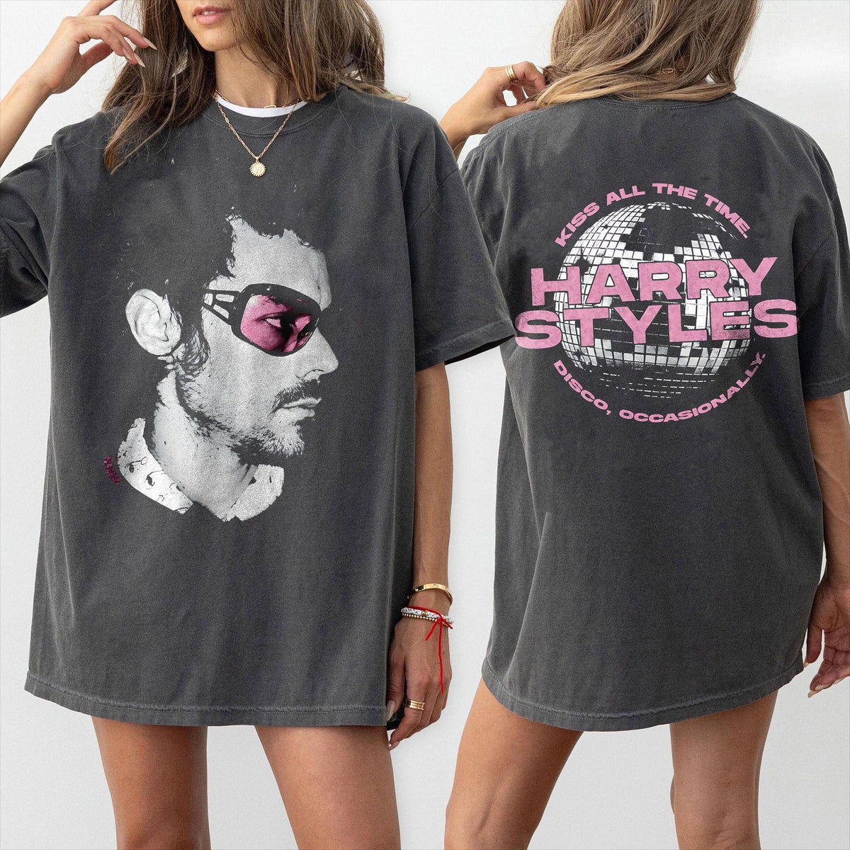 Retro Kiss All The Time Disco Ball Graphic Tee