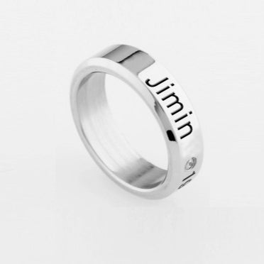 KPOP Name Logo Ring Jewelry