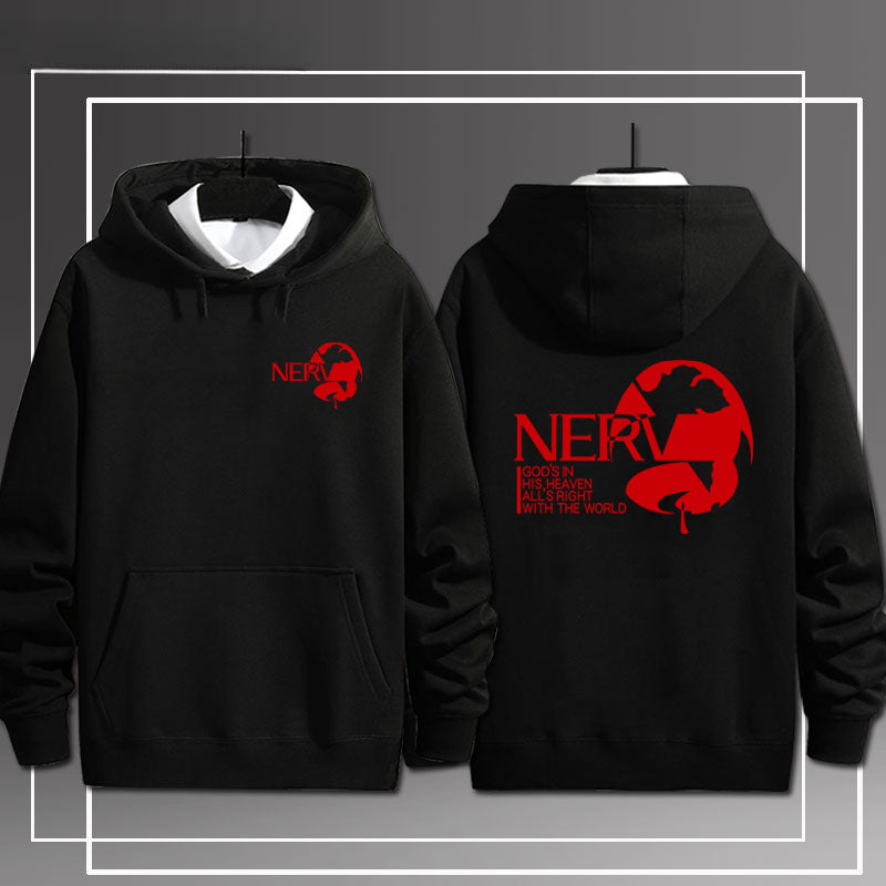 Unisex Anime EVA NERV Printed Hoodie