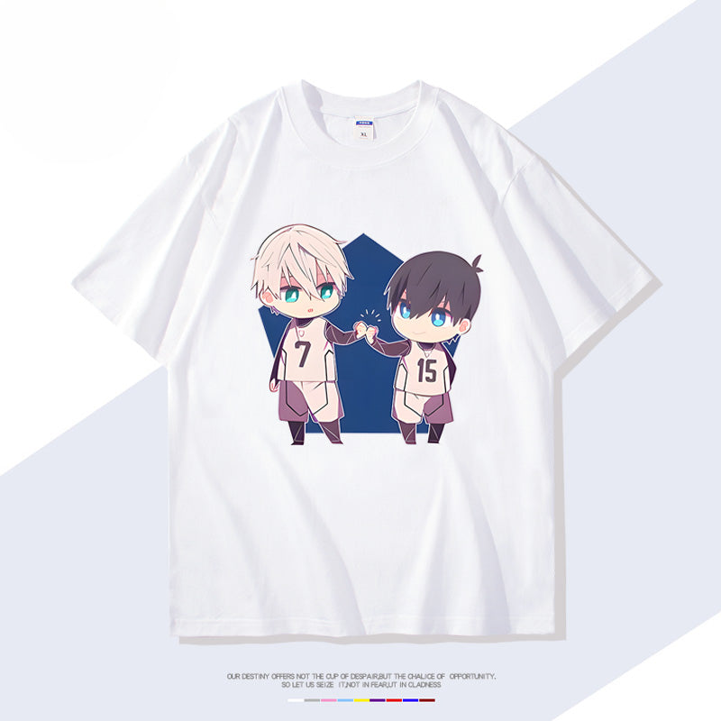 Casual Anime Logo Print Short-sleeved T-shirt