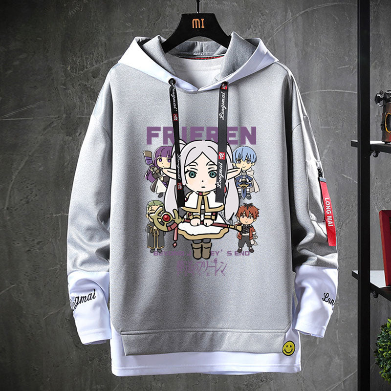 Unisex Anime Graphic Print Loose Hoodie